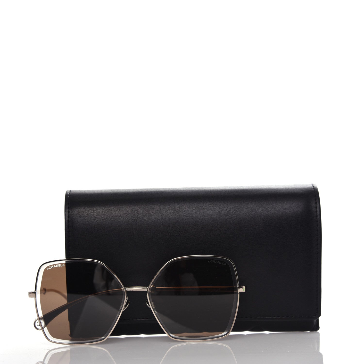 Chanel Butterfly Removable Pearl Chain Sunglasses 4262 Brown 6 of 6