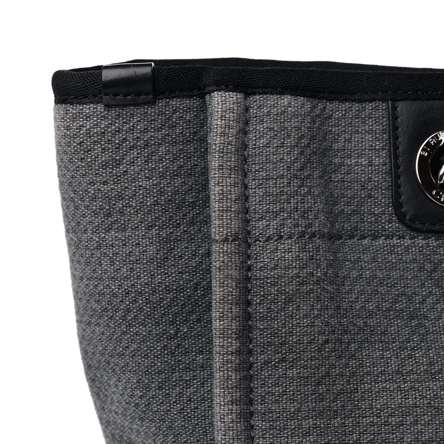 Canvas Mini Deauville Tote Dark Grey