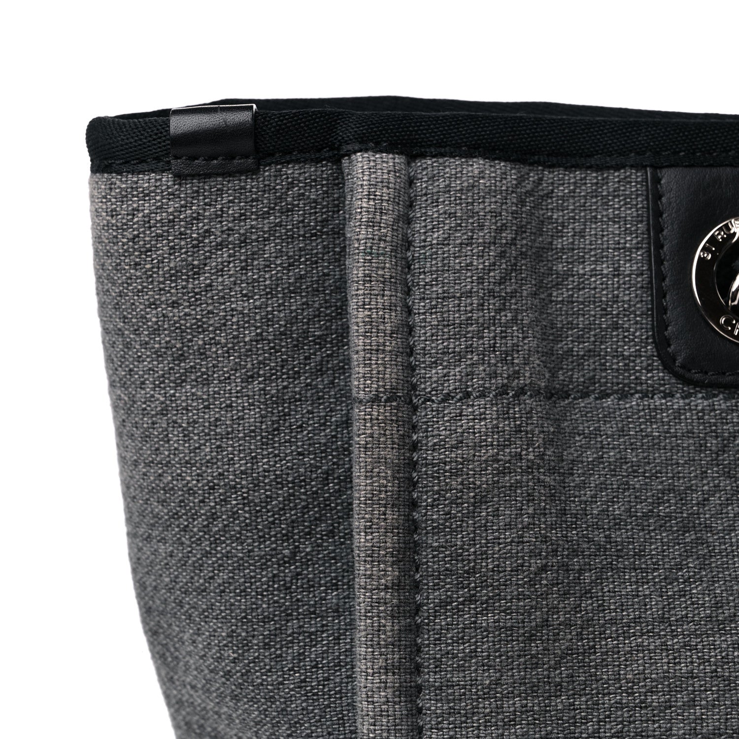 Chanel Canvas Mini Deauville Tote Dark Grey 13 of 15