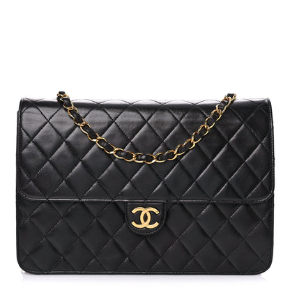 Chanel Lambskin Quilted Medium Single Flap Black 1 of 22