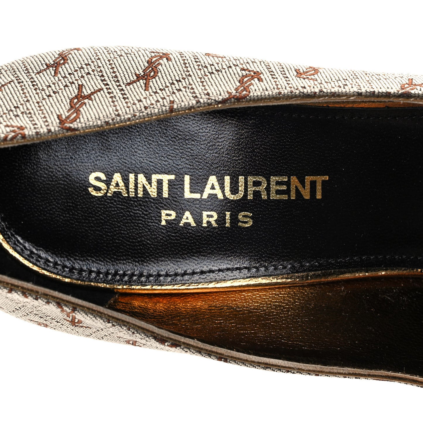 Silk Blend Monogram Lola Cap Toe Pumps 37 Beige