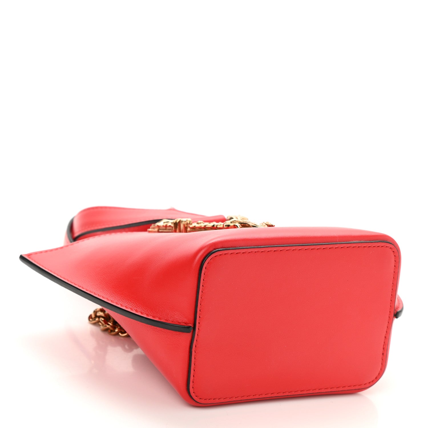 Versace Vitello Virtus Top Handle Bag Red 4 of 7