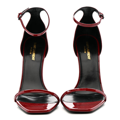 Saint Laurent Patent Calfskin Opyum 110 Sandals 41 Red 3 of 9