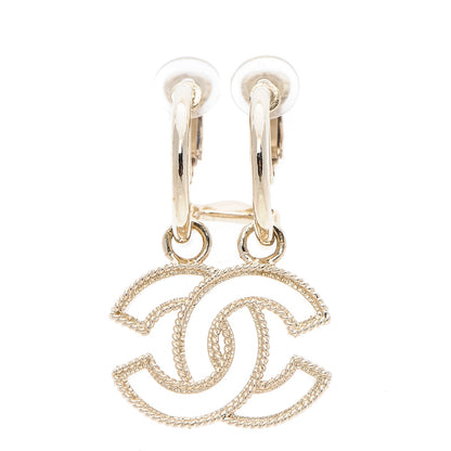 Chanel CC Dangle Clip On Earring Gold 1 of 4