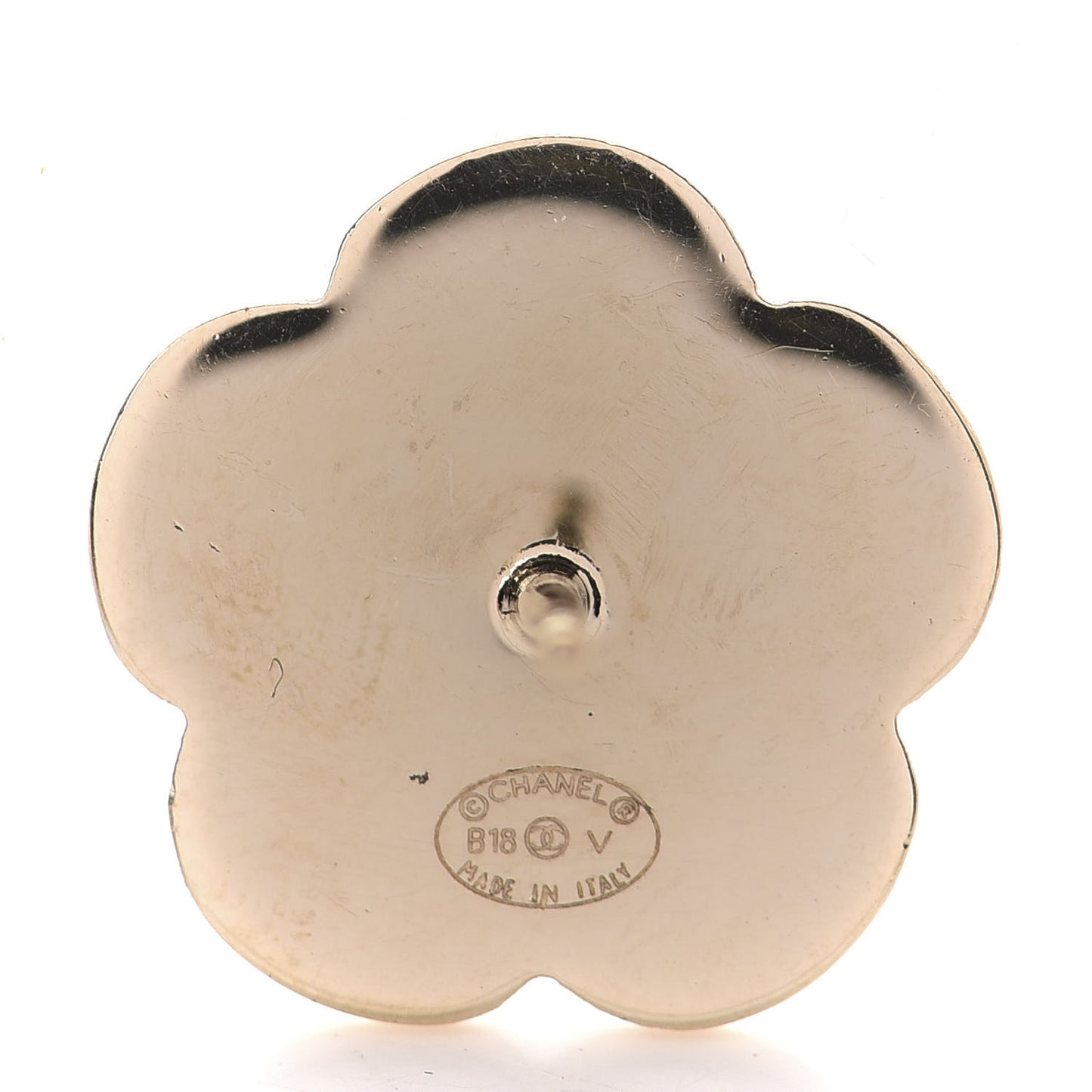 Pearl CC Camellia Earrings Gold