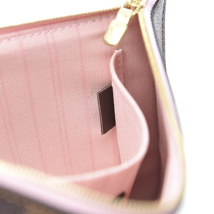 Louis Vuitton Damier Ebene Neverfull MM GM Pochette Rose Ballerine 7 of 9