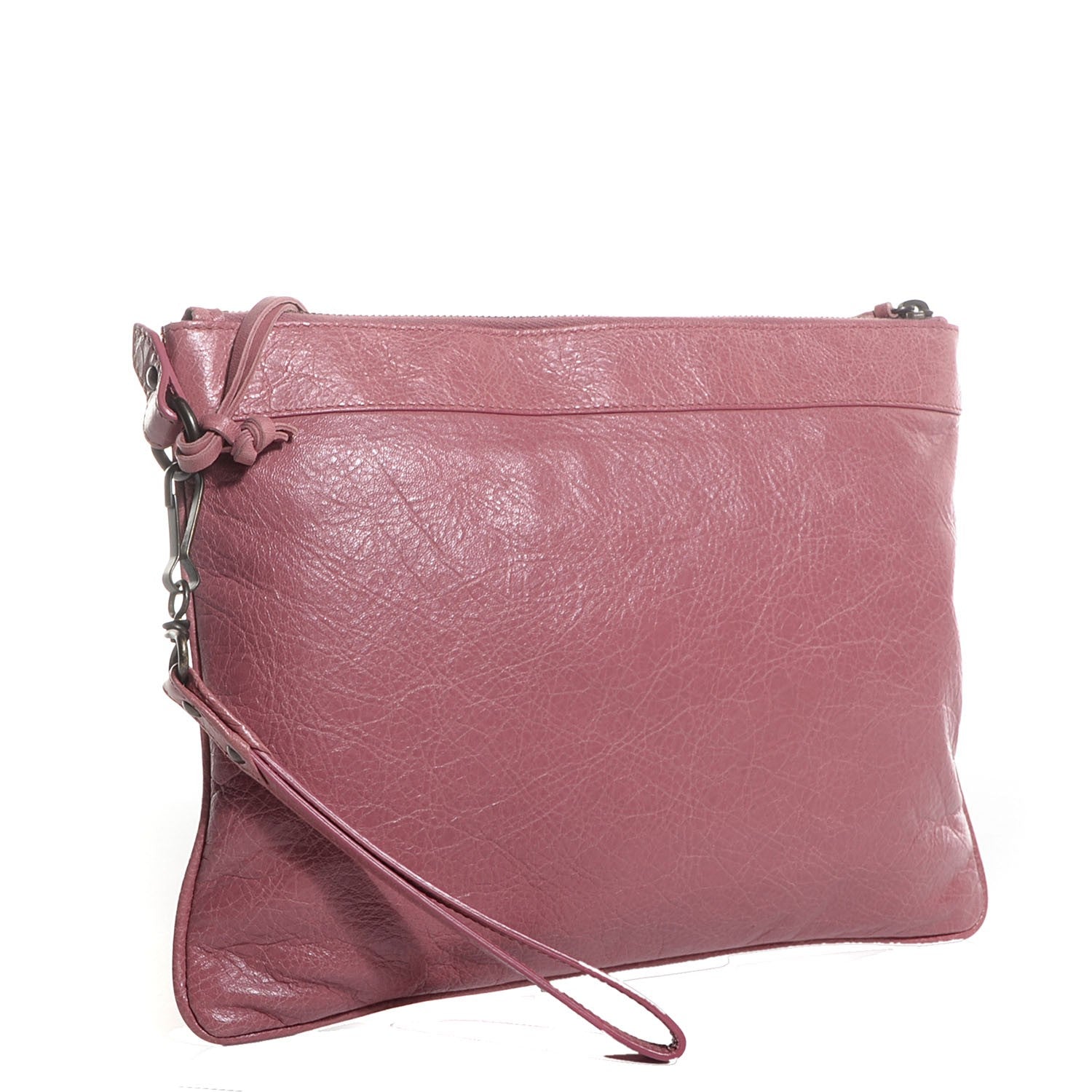 Balenciaga Agneau Classic Hardware Flat Handle Clutch Rose Bruyere 2 of 12