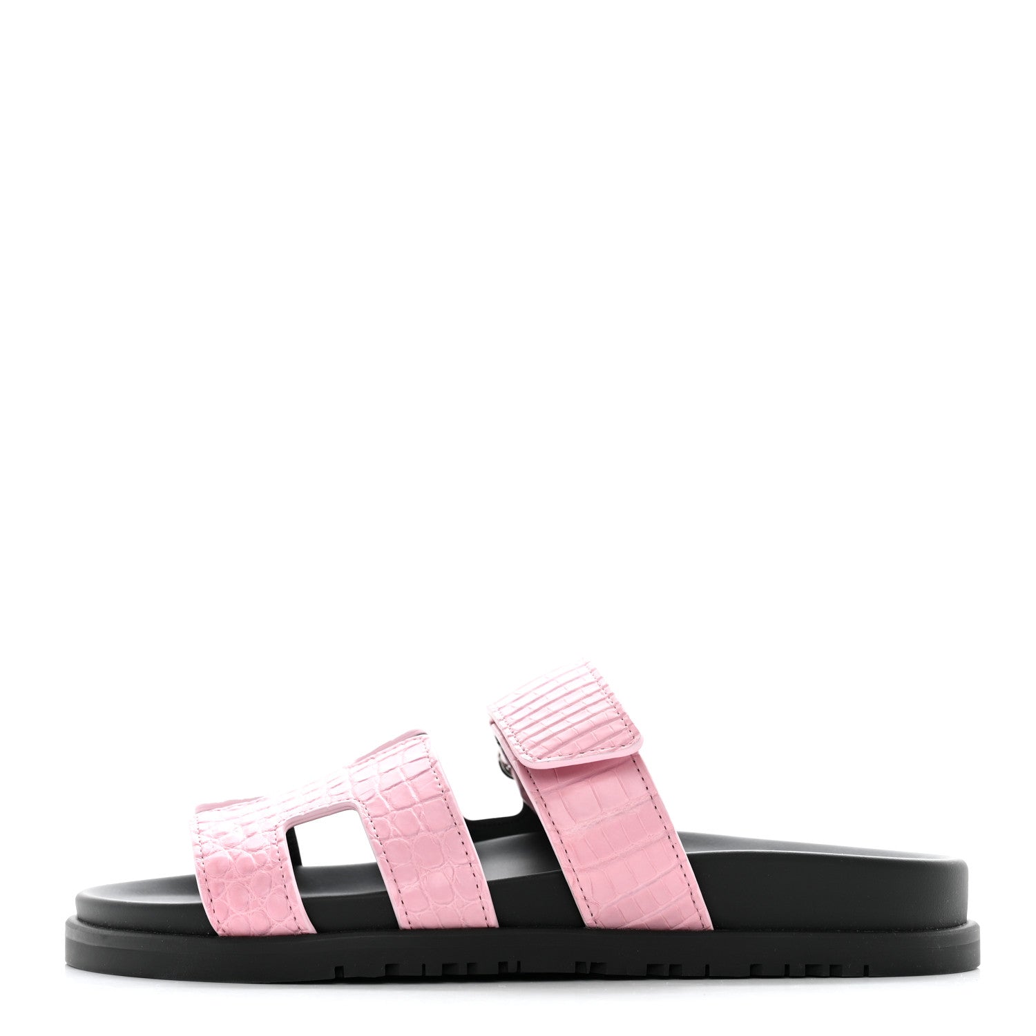 Hermes Matte Alligator Womens Chypre Sandals 36.5 Pink 1 of 9