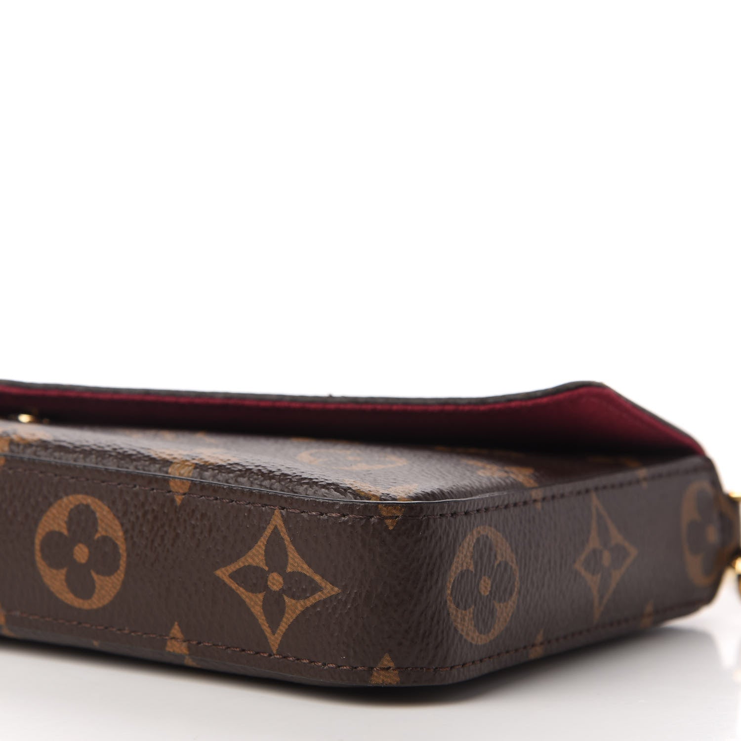 Louis Vuitton Monogram Pochette Felicie Chain Wallet Fuchsia 7 of 10