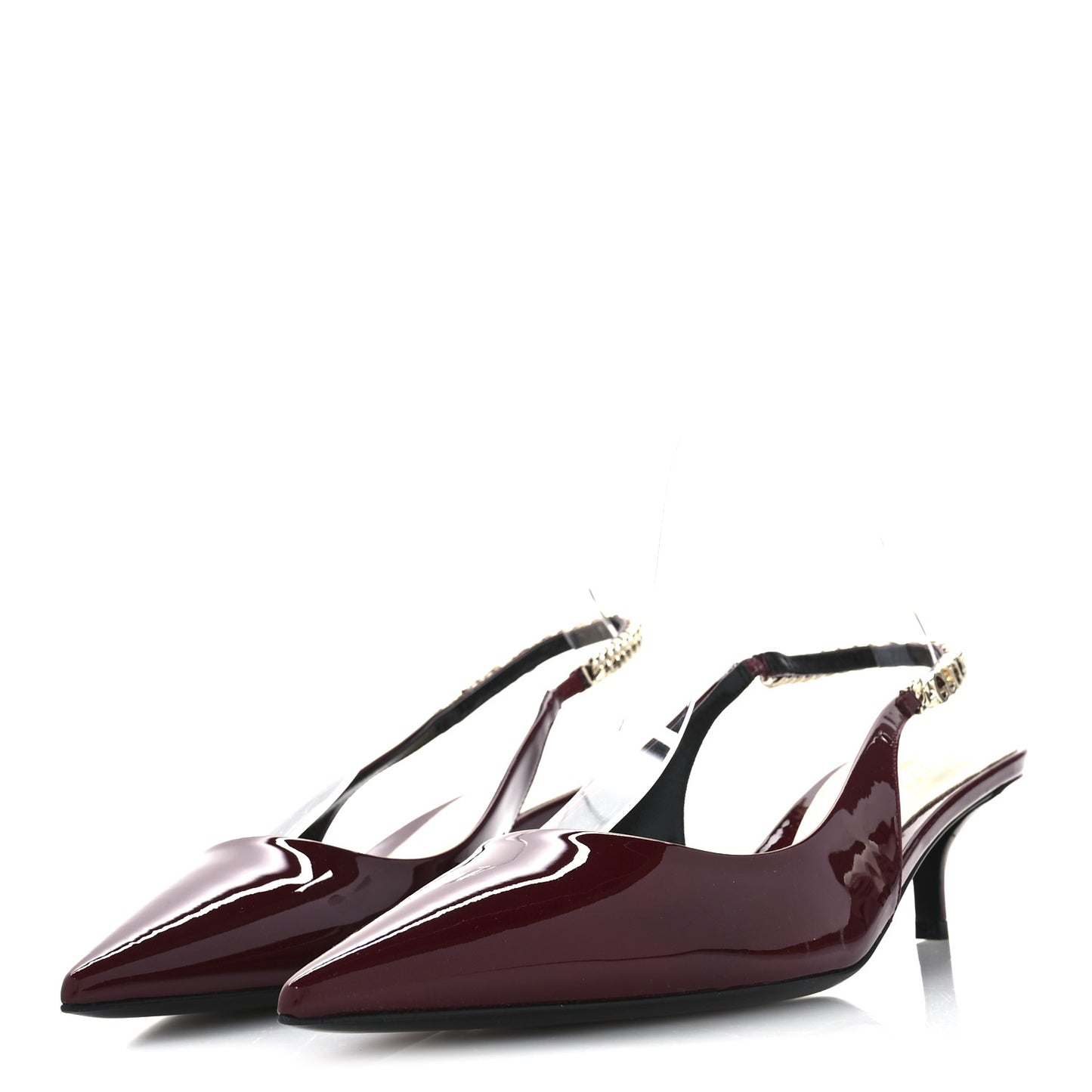 Patent Signoria 35mm Slingback Pumps 39.5 Rosso Ancora
