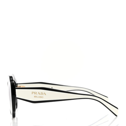 Prada Acetate Square Sunglasses SPR 16Y Black Dark Grey 3 of 8