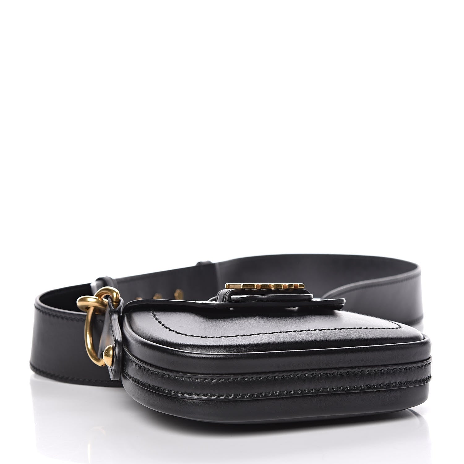 Christian Dior Calfskin Mini D Fence Saddle Bag Black 4 of 12