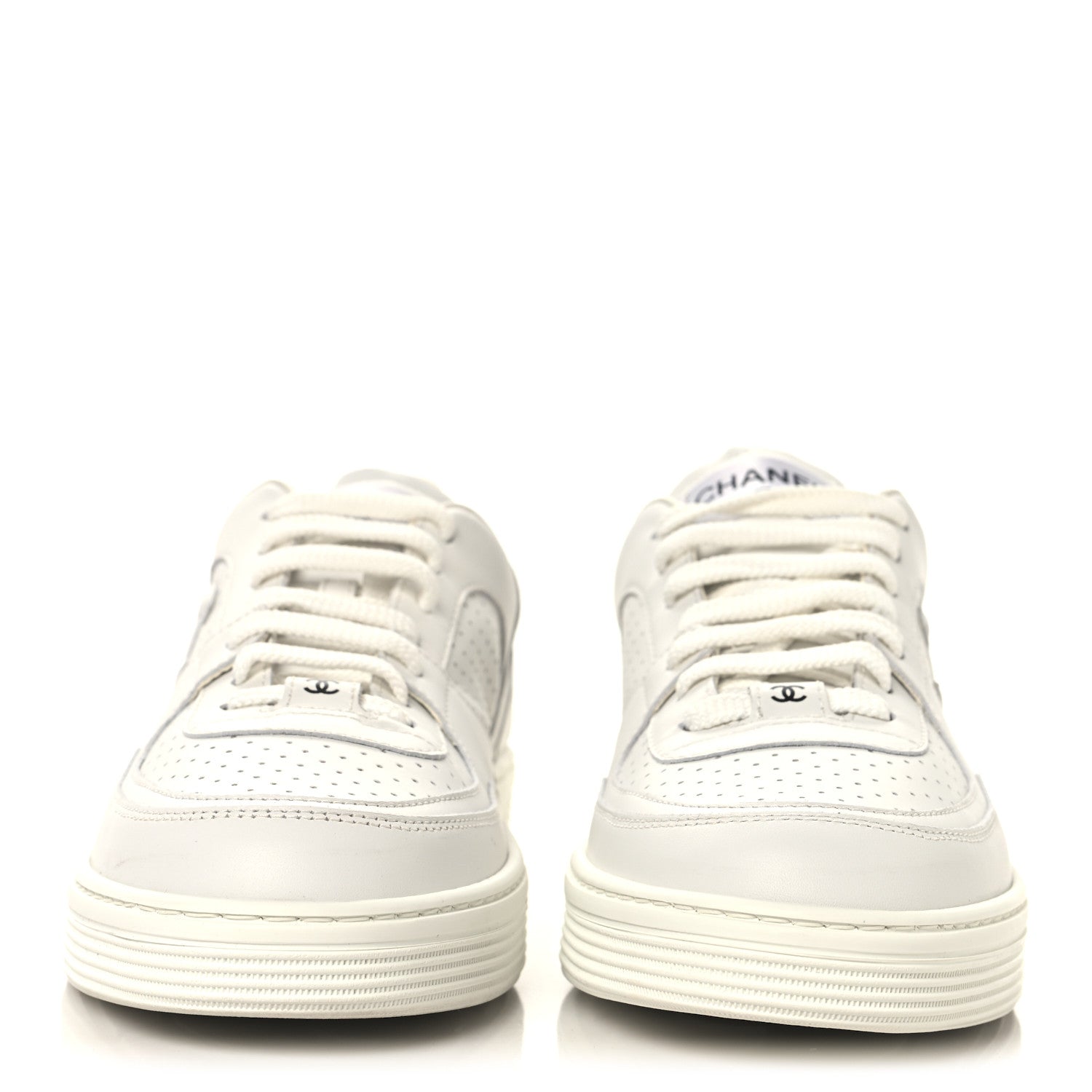 Chanel Calfskin CC Womens Sneakers 42 White 3 of 9