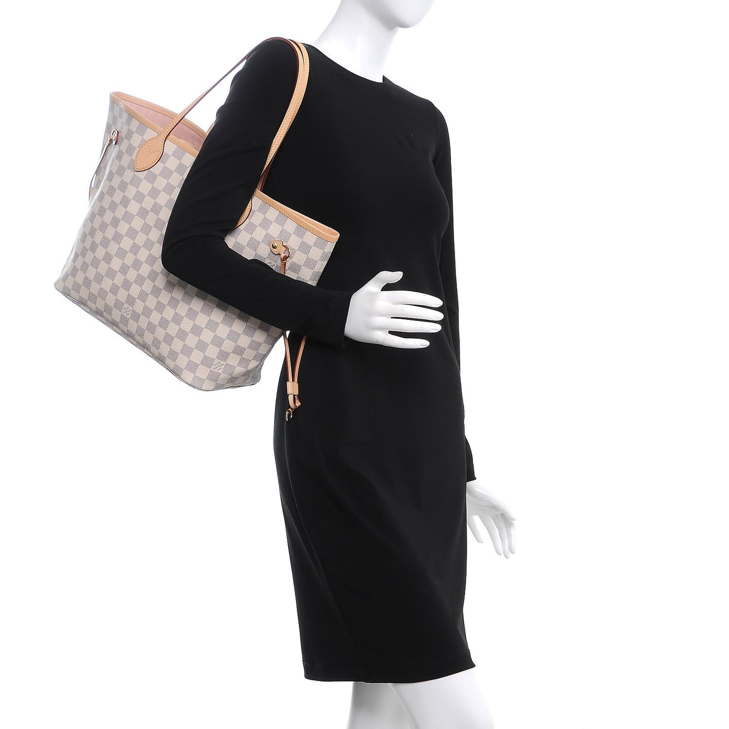 Damier Azur Neo Neverfull MM Rose Ballerine