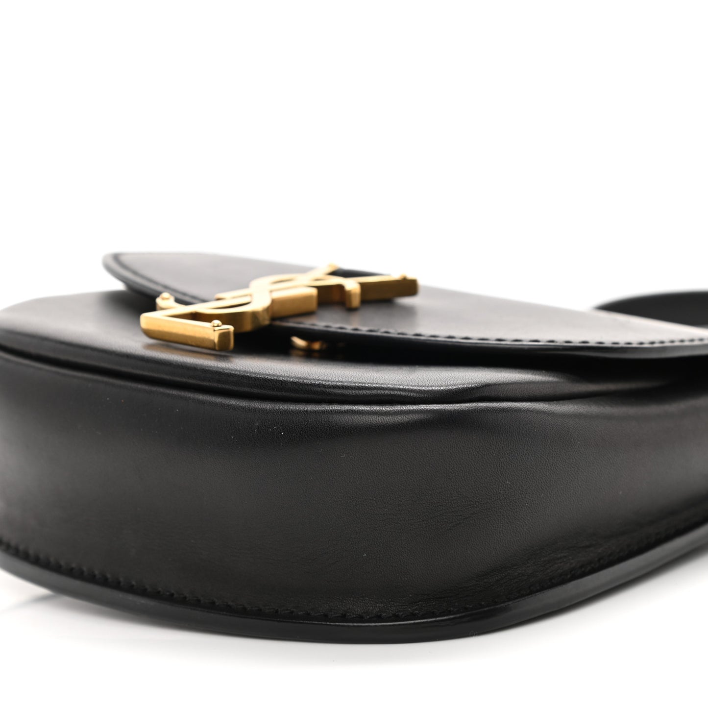 Smooth Calfskin Mini Classic Monogram Kaia Satchel Black