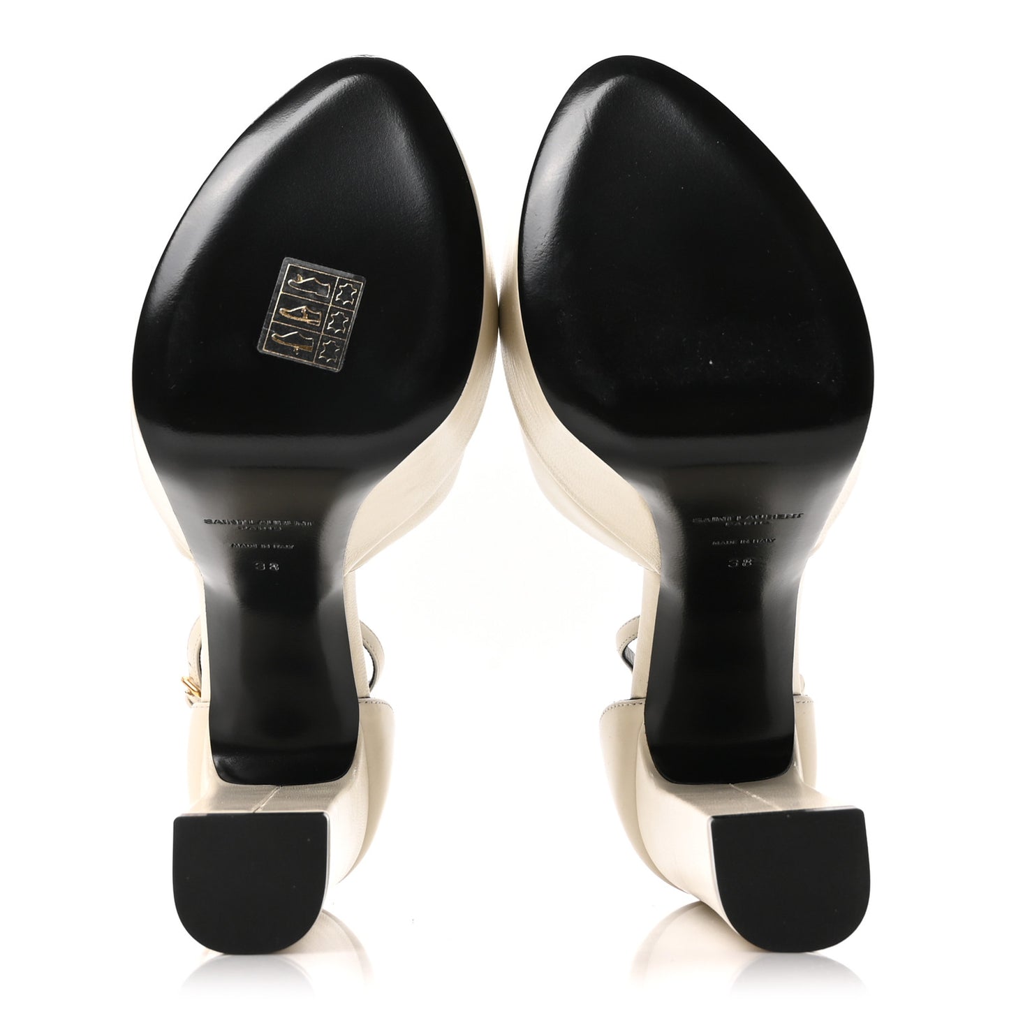 Lambskin Jodie Platform Sandals 38 Pearl