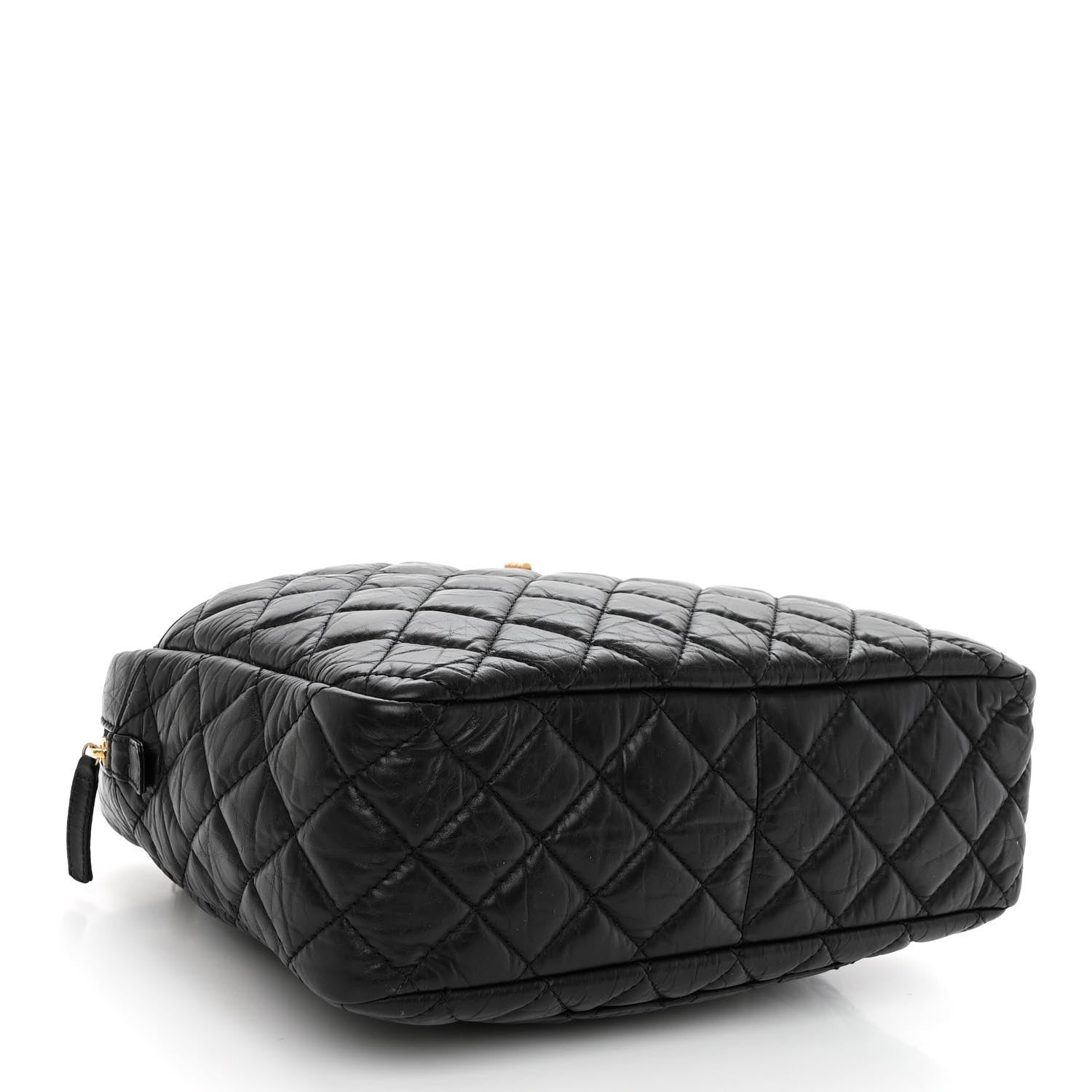 Chanel Aged Calfskin Quilted Large Reissue Camera Case Black 4 of 10