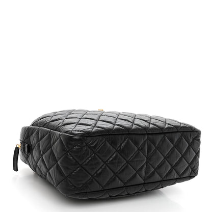 Chanel Aged Calfskin Quilted Large Reissue Camera Case Black 4 of 10