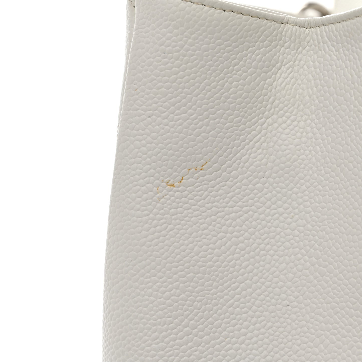 Caviar Quilted Grand Shopping Tote GST White