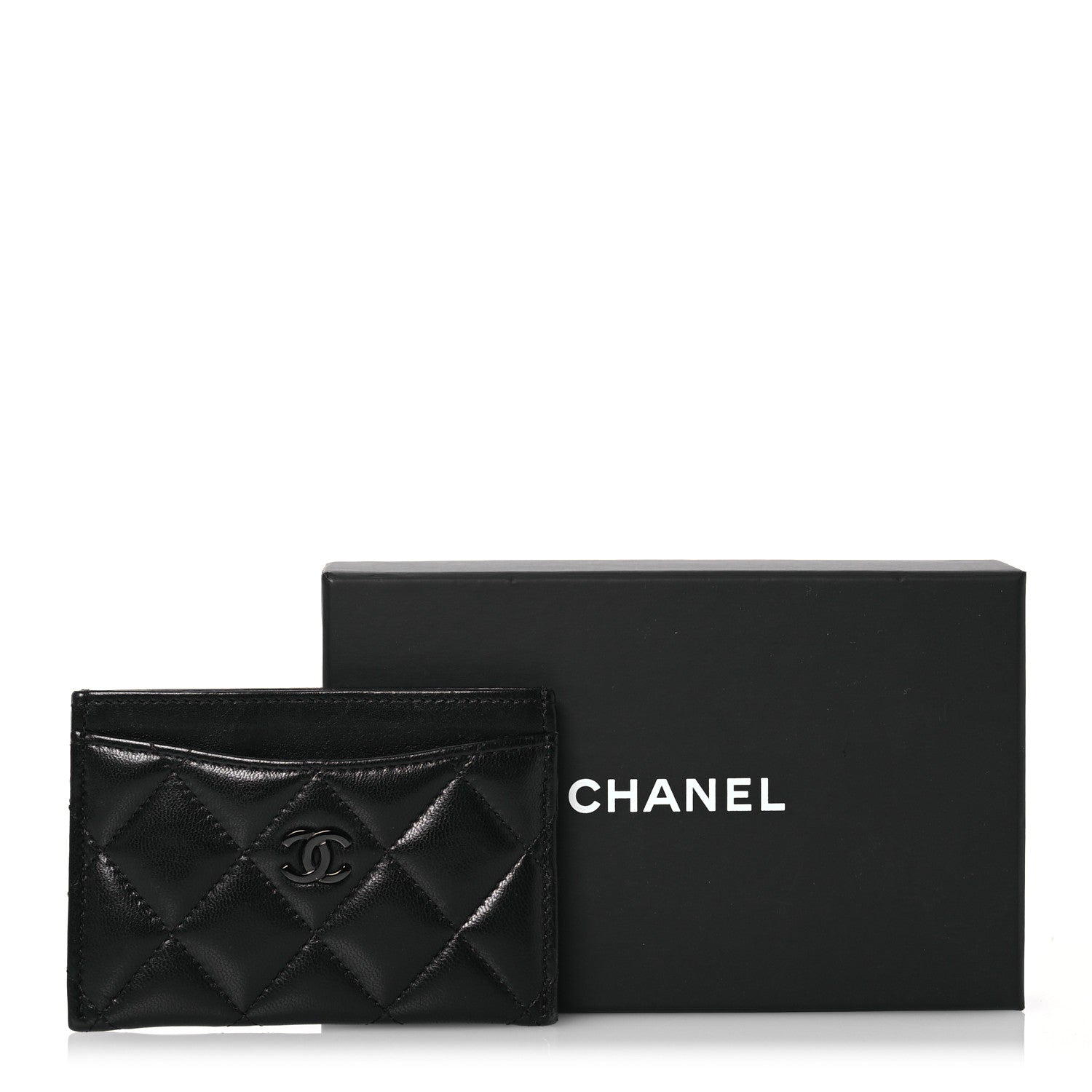 Chanel Lambskin Quilted Card Holder So Black 13 of 13