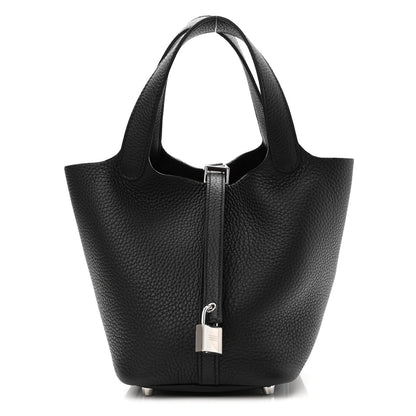 Hermes Taurillon Clemence Picotin Lock 18 PM Black 1 of 10