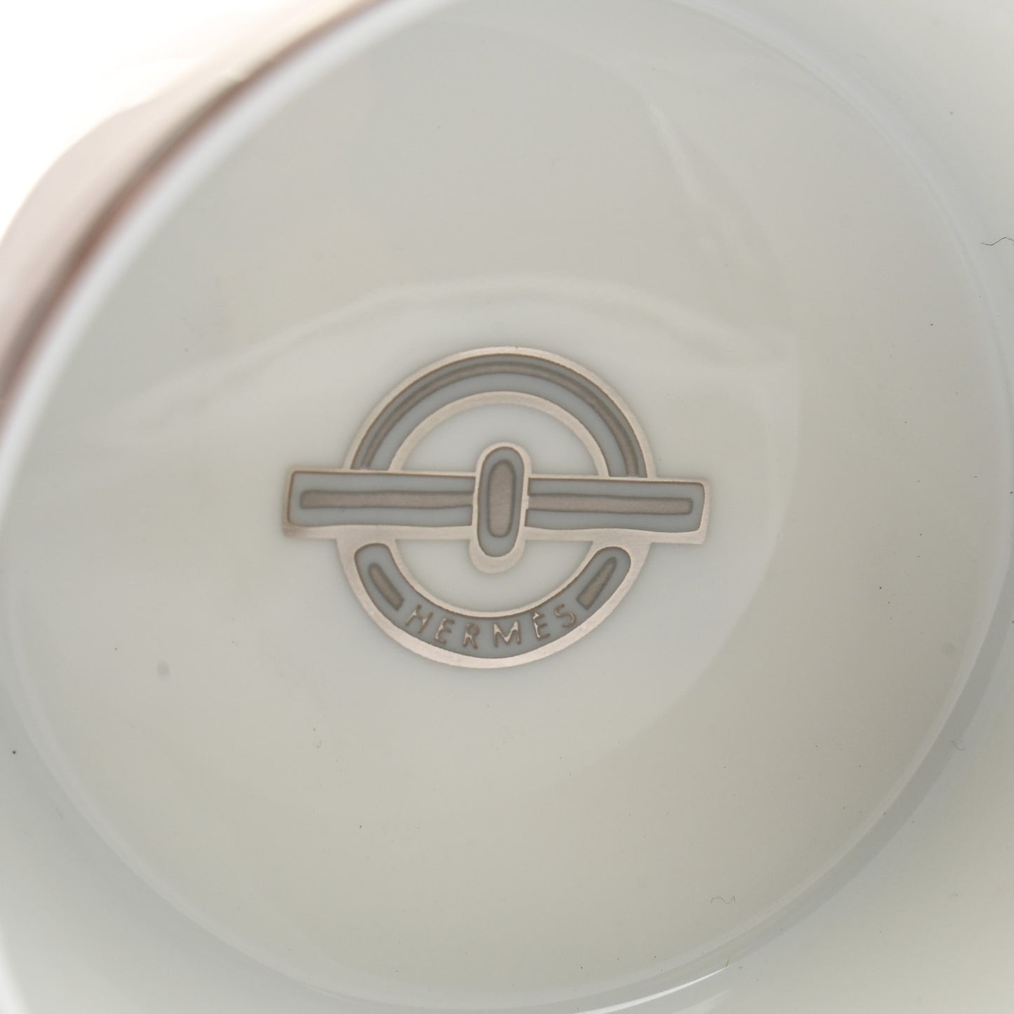 Porcelain Platinum Chaine d'Ancre Tea Cup and Saucer Set of 2