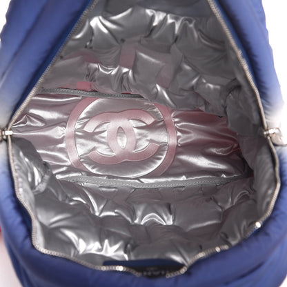 Chanel Nylon Embossed Small Doudoune Backpack Pink Blue White 5 of 7