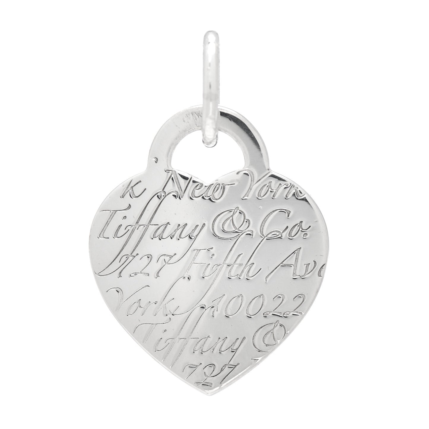 Sterling Silver Notes Heart Tag Charm
