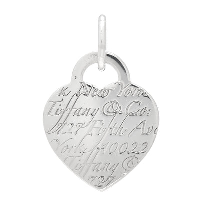 Tiffany Sterling Silver Notes Heart Tag Charm 1 of 3