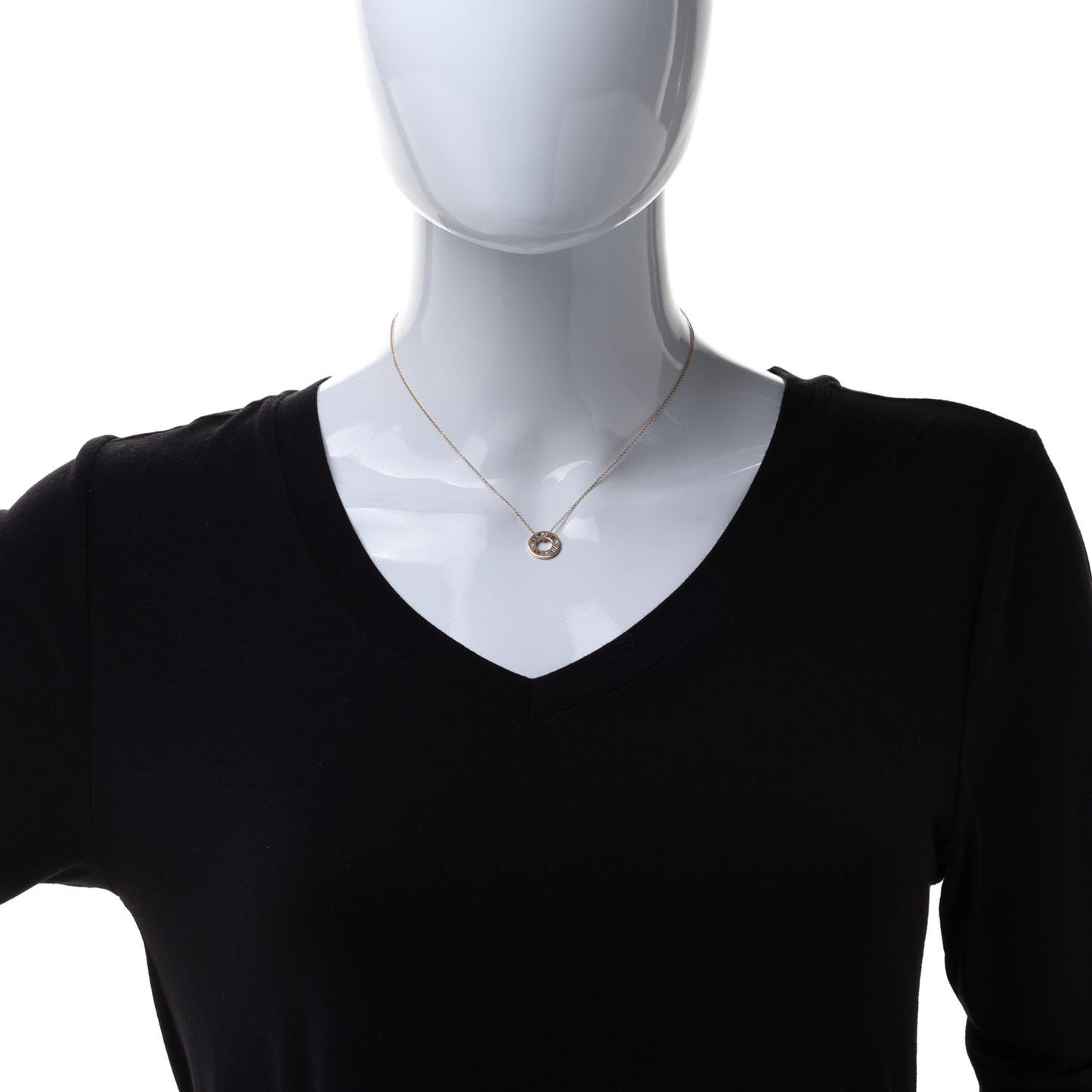 18K Rose Gold Diamond Atlas Pierced Pendant Necklace