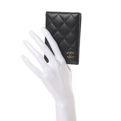 Chanel Lambskin Quilted Card Holder Wallet Black 2 of 12