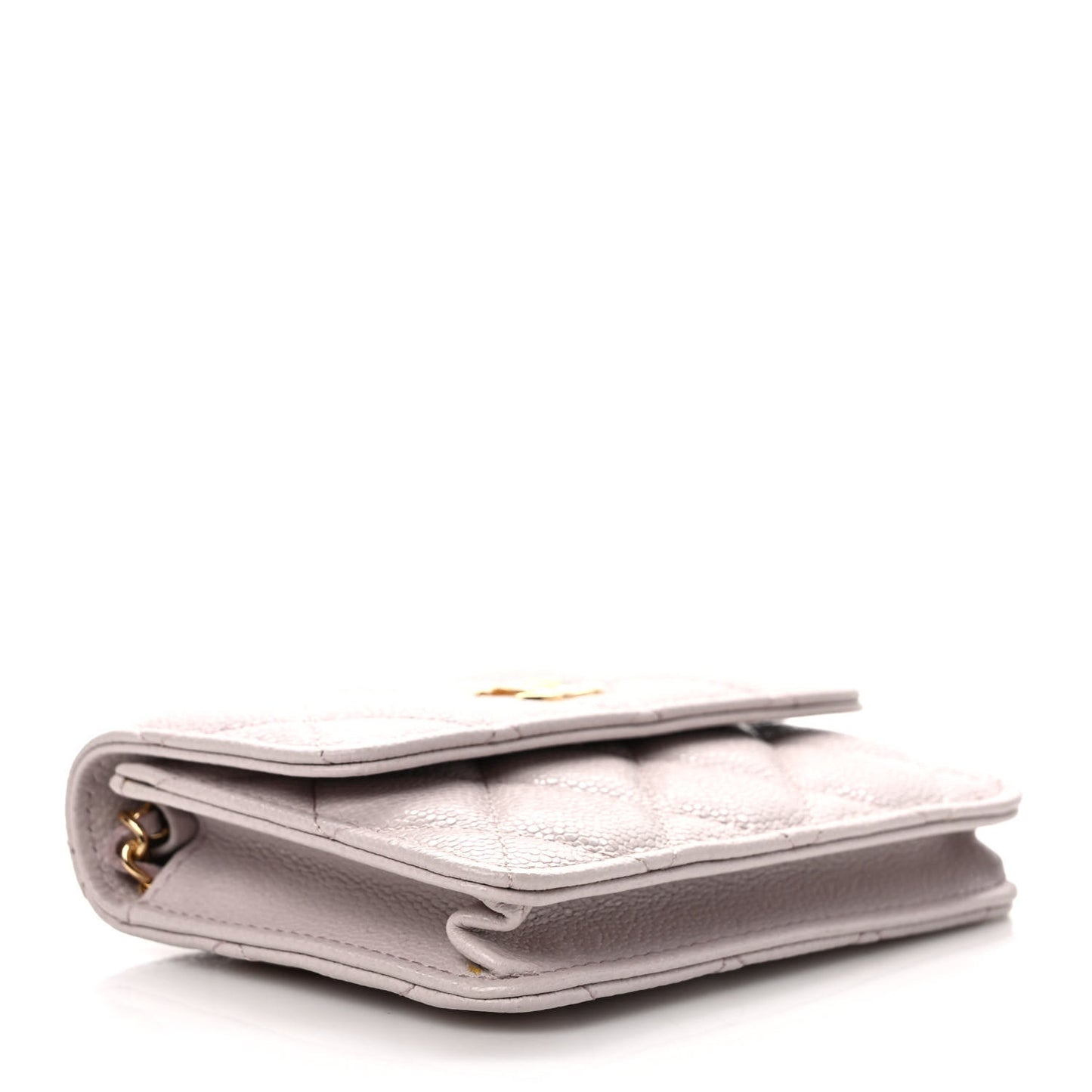 Caviar Quilted Miss Coco Clutch With Chain Light Purple