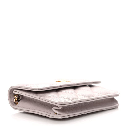 Chanel Caviar Quilted Miss Coco Clutch With Chain Light Purple 4 of 10