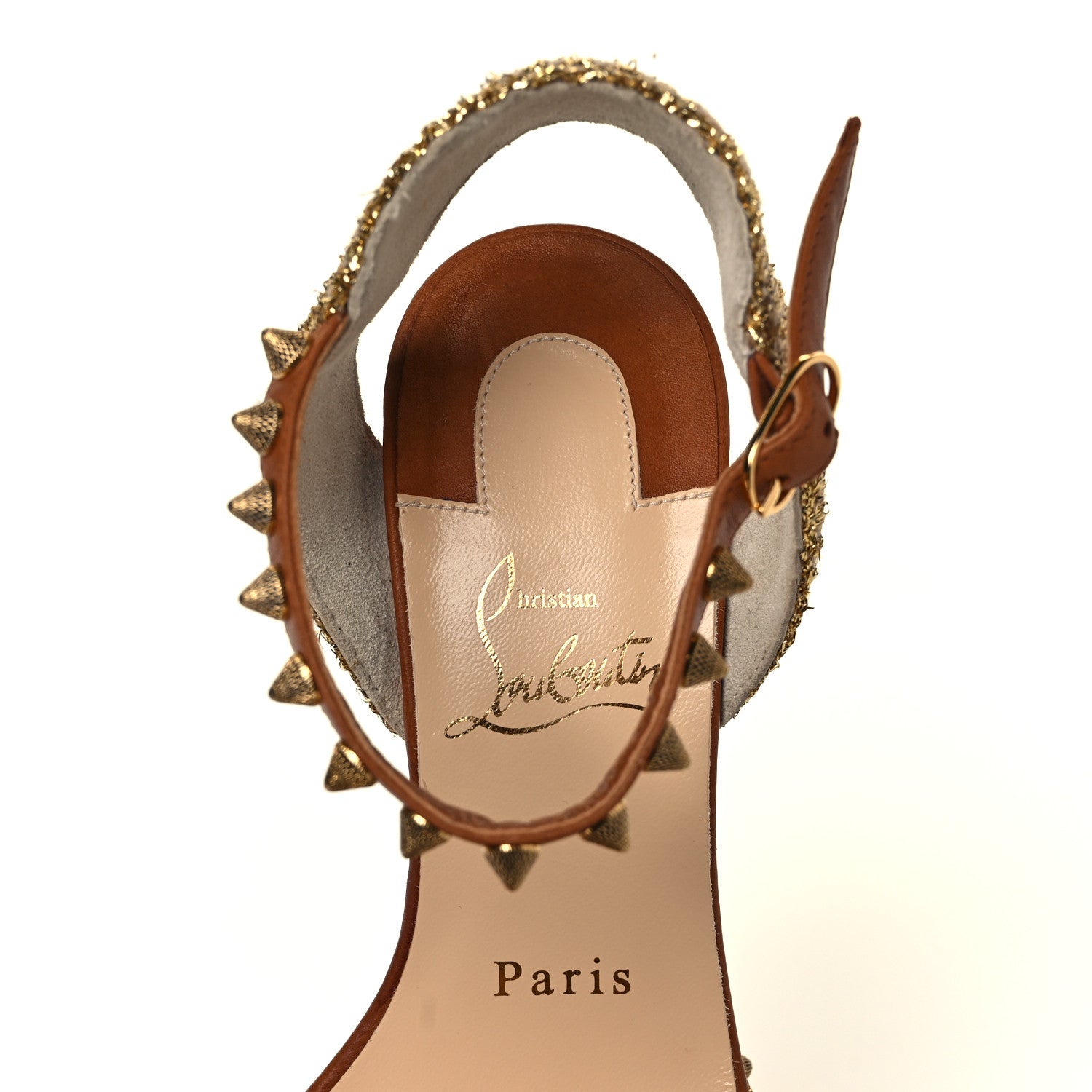 Christian Louboutin Calfskin Cordorella 110 Wedge Sandals 36 Version Cuoio 7 of 8