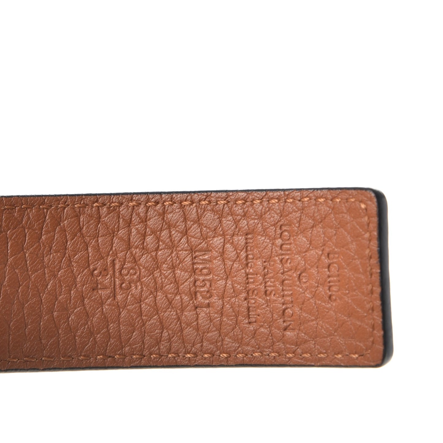 Taurillon Calfskin 30mm LV Initiales Reversible Belt 85 34 Black