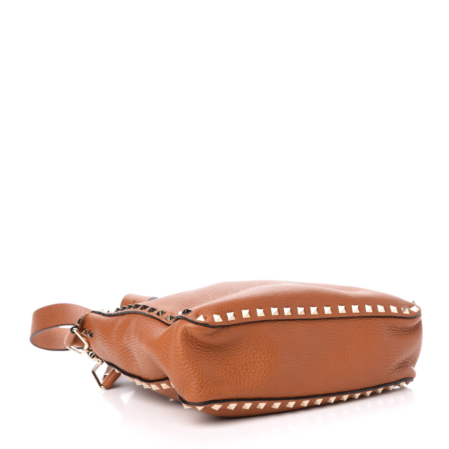 Valentino Garavani Pebbled Calfskin Small Rockstud Flip-Lock Messenger Bag Light Cuir 4 of 11
