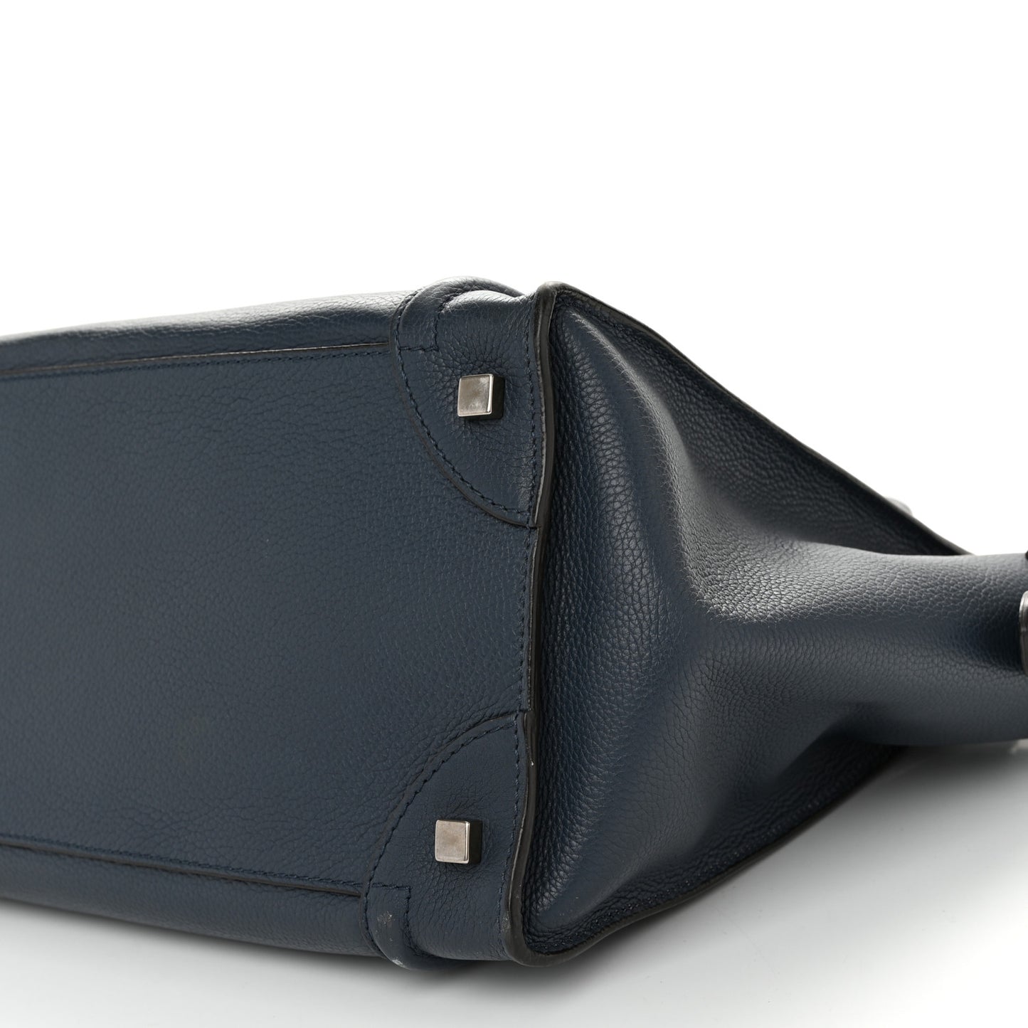 Drummed Calfskin Mini Luggage Blue