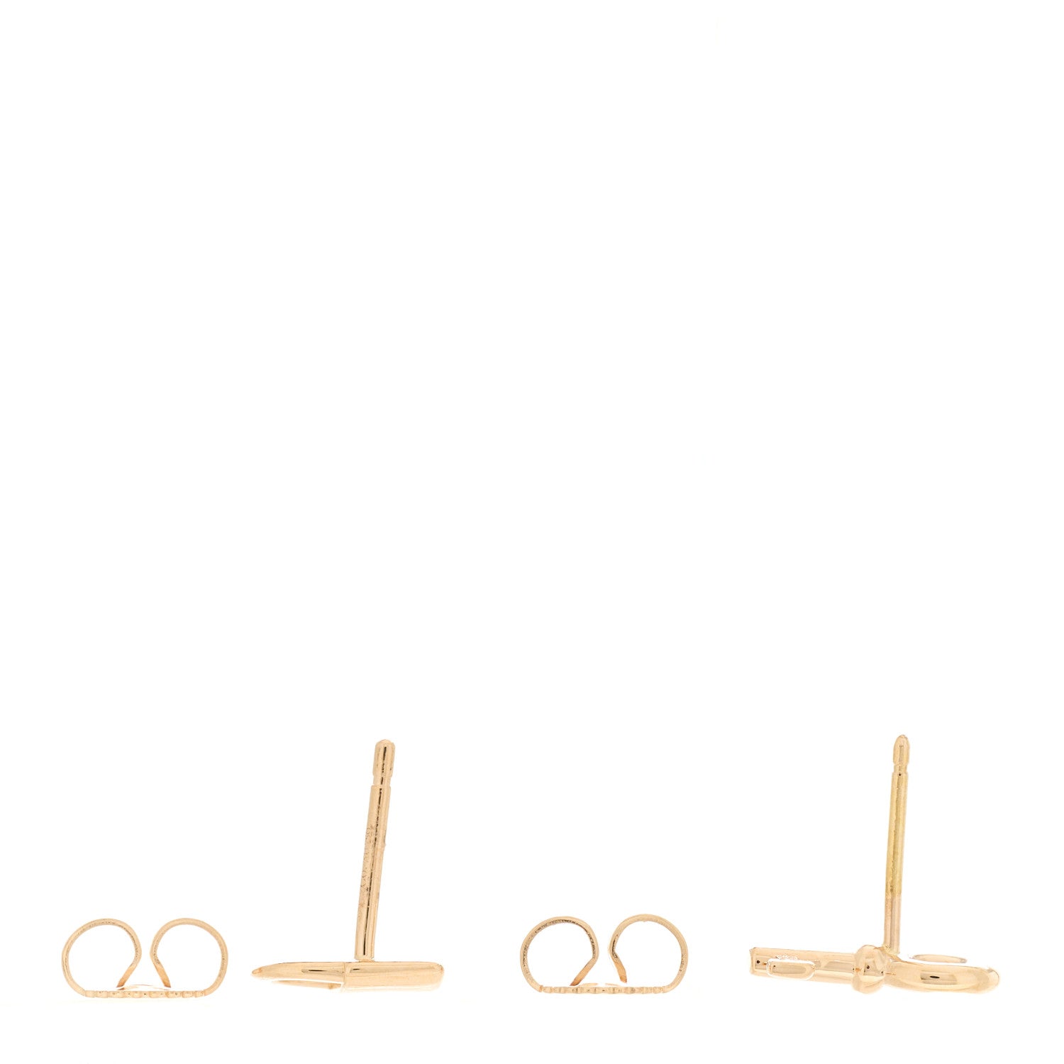 Tiffany 18K Rose Gold Mini Key and Lock Earrings 3 of 5