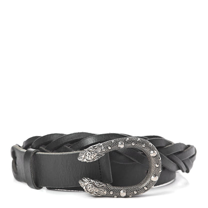 Gucci Calfskin Dionysus Braided Belt 105 42 Black 1 of 5