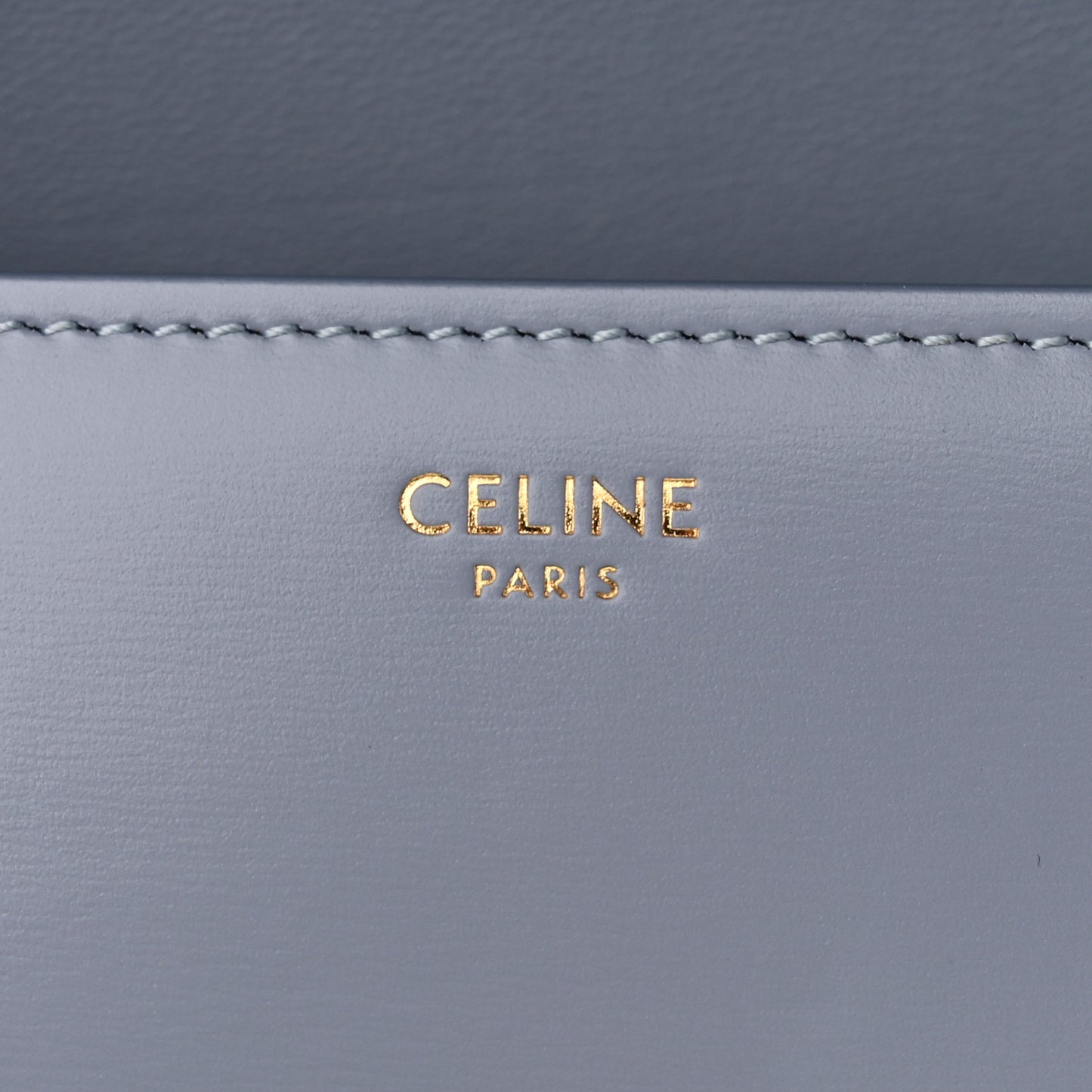 Shiny Calfskin Triomphe Shoulder Bag Arctic Blue