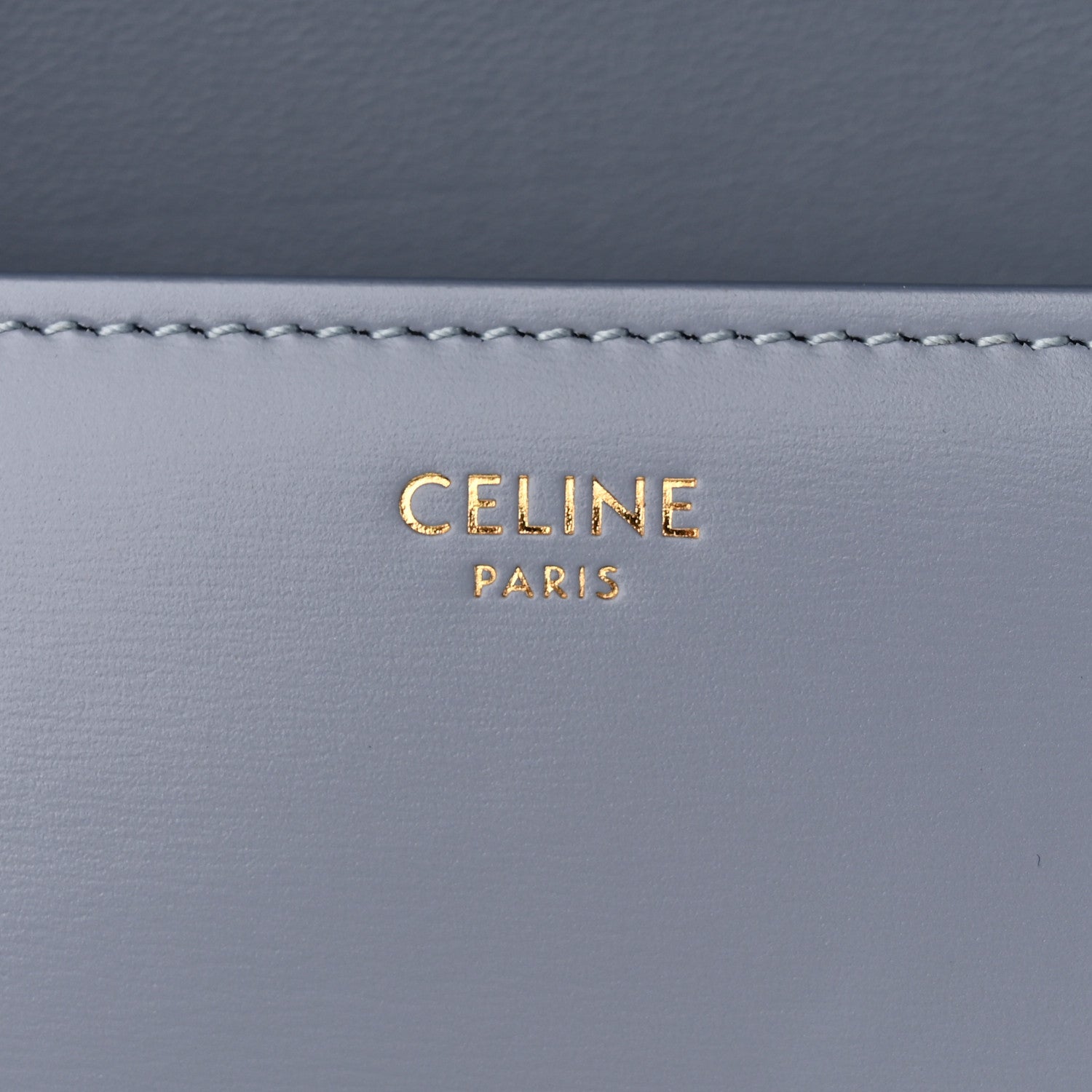 Celine Shiny Calfskin Triomphe Shoulder Bag Arctic Blue 6 of 10