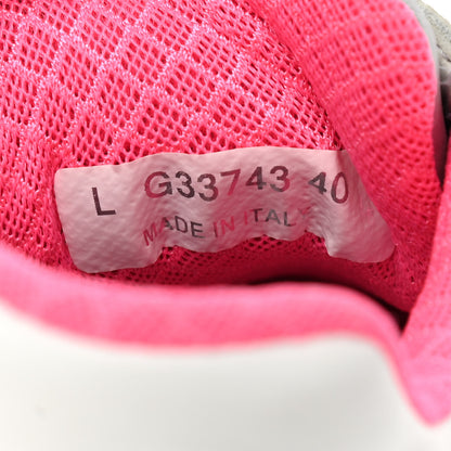 Chanel Calfskin Fabric Sneakers 40 White Silver Fluo Pink 7 of 14