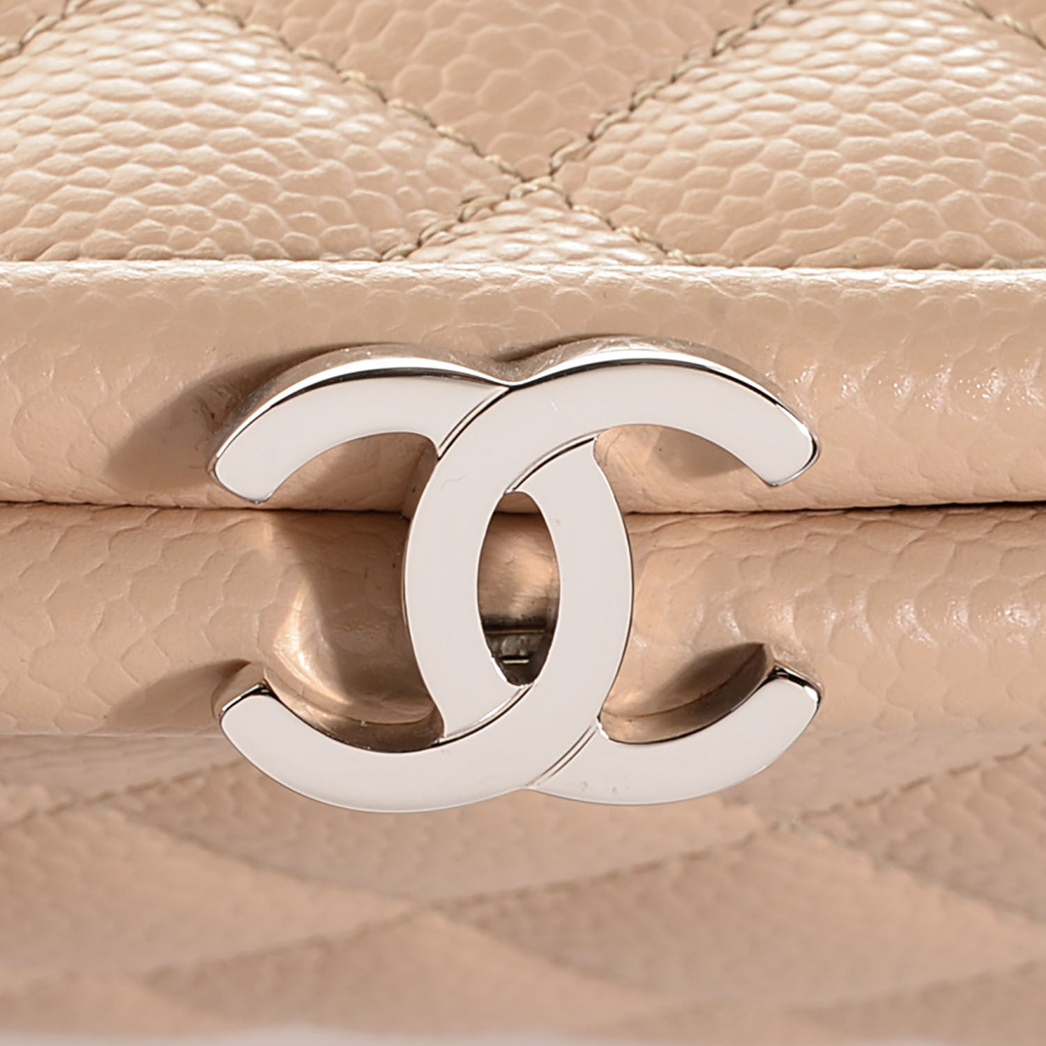 Chanel Caviar Quilted Timeless Clutch Beige Clair 9 of 9