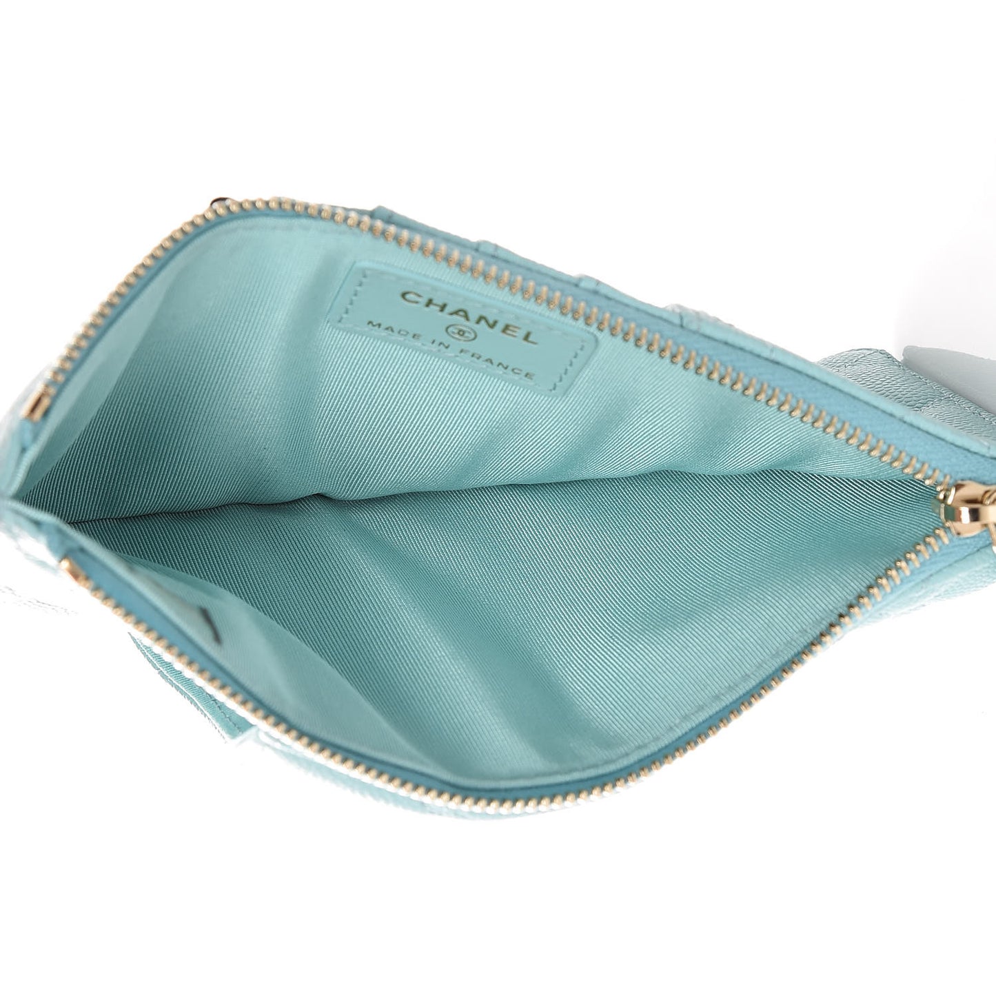 Caviar Quilted Classic iPhone Pouch Blue