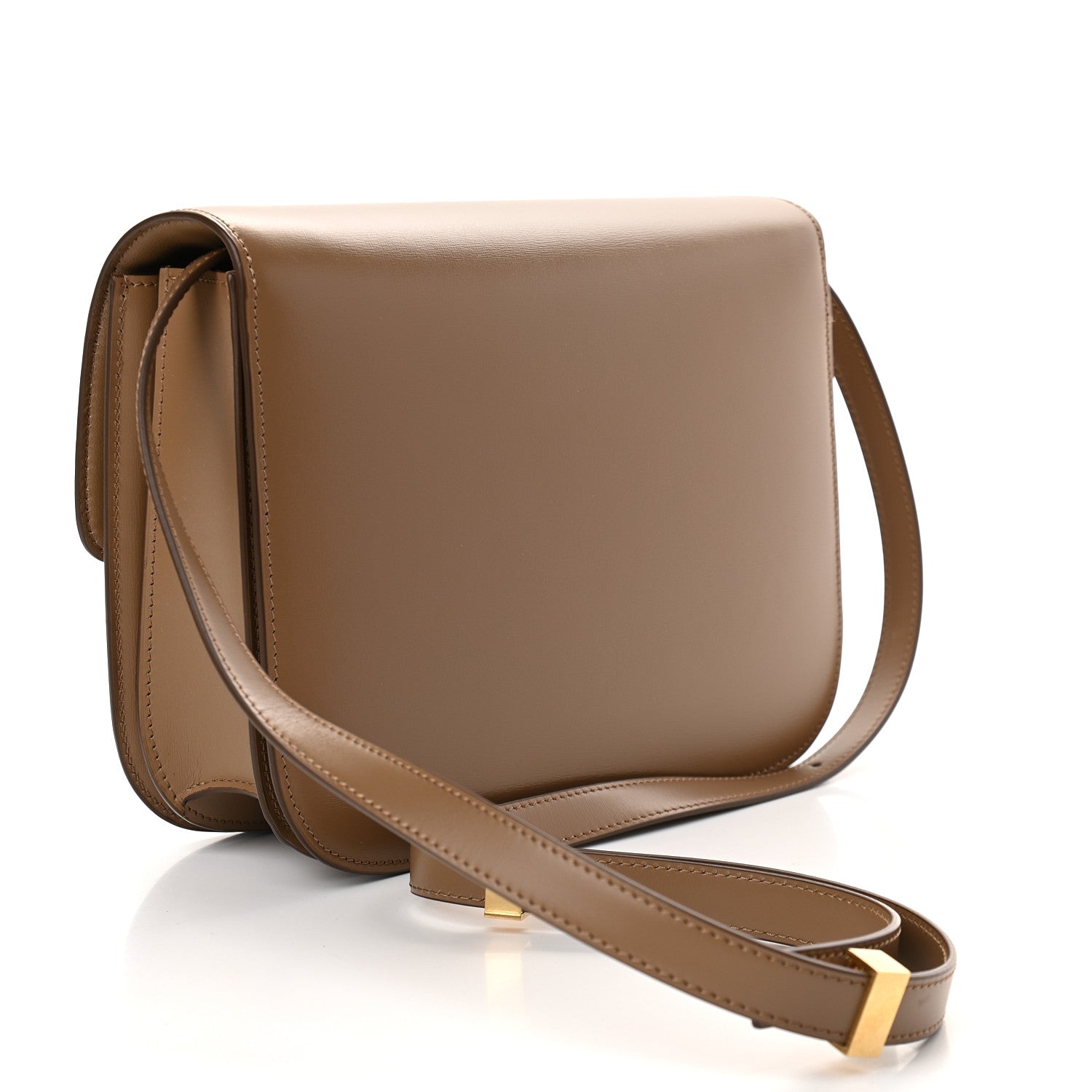 Celine Smooth Calfskin Medium Classic Box Flap Bag Light Camel 2 of 8