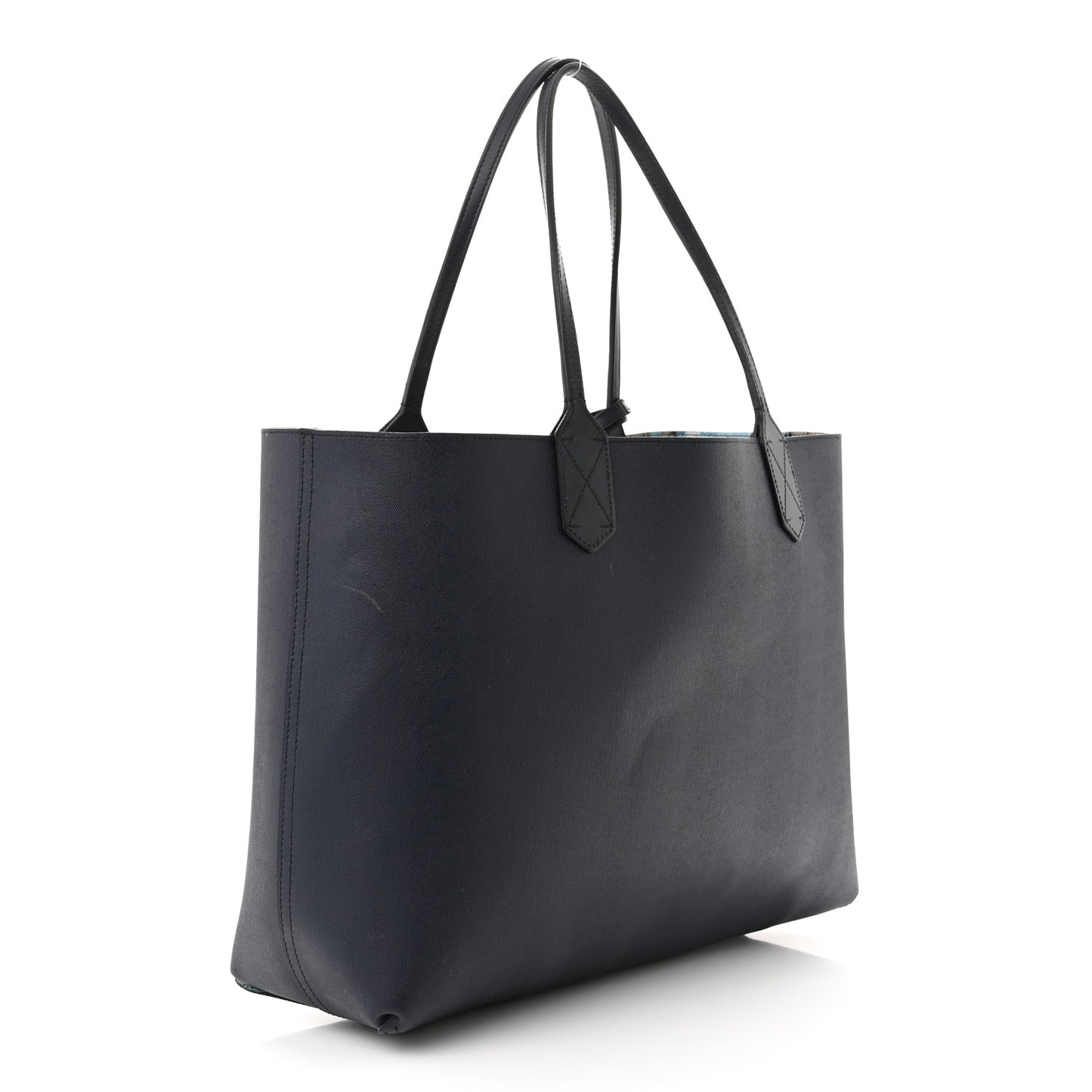 GG Supreme Monogram Blooms Medium Reversible Tote Beige Blue Navy