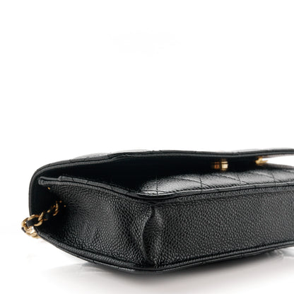 Chanel Caviar Quilted Wallet on Chain WOC Black 10 of 12