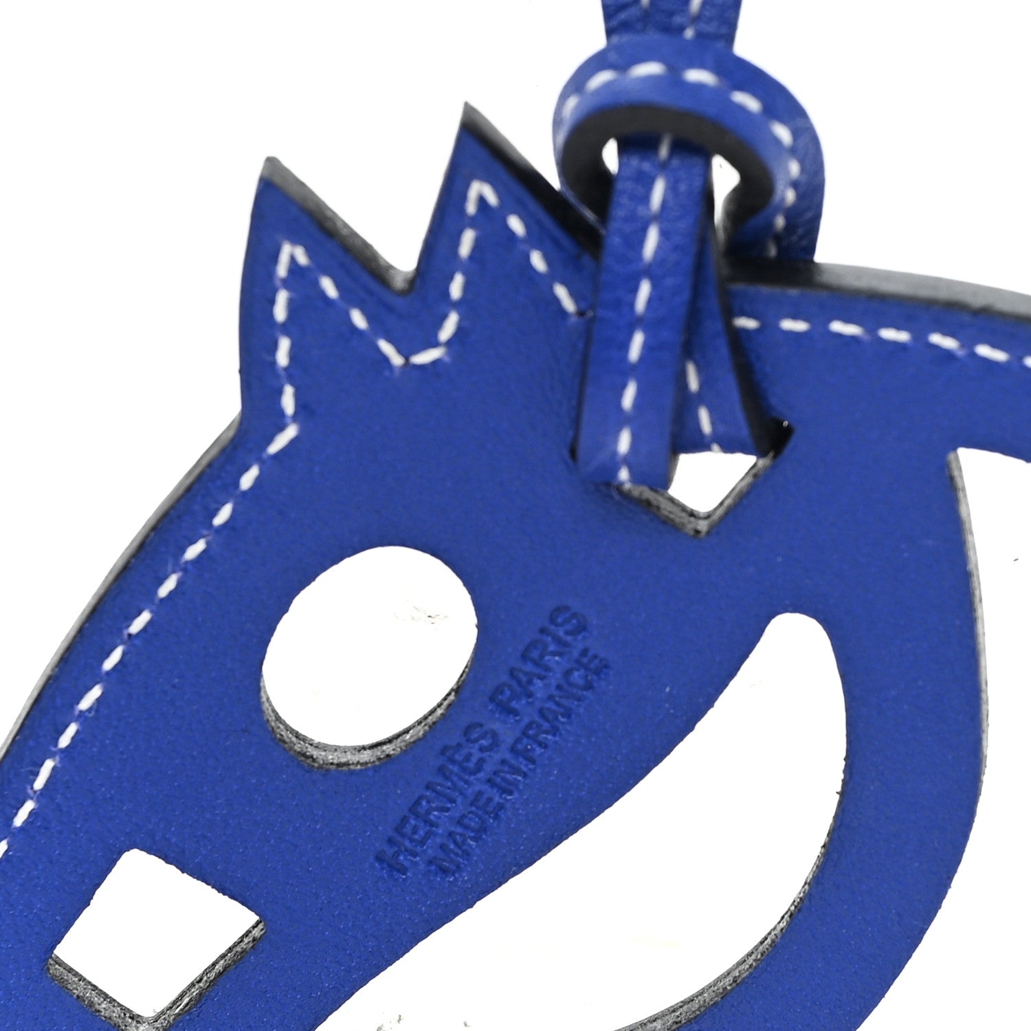 Hermes Swift Paddock Cheval Horse Bag Charm Bleu Electrique