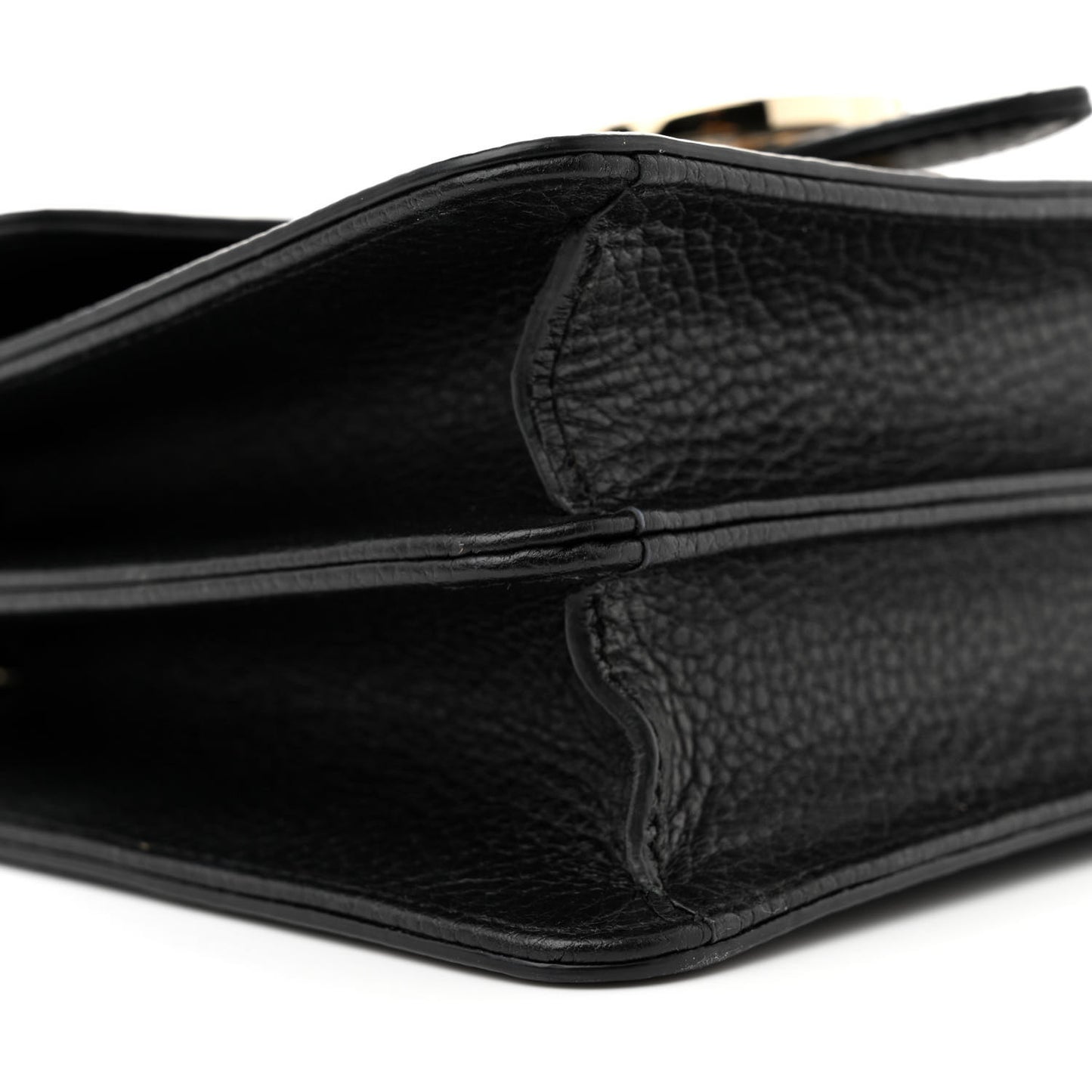 Dollar Calfskin Small Interlocking G Shoulder Bag Black