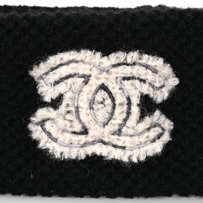 Chanel Cashmere CC Headband Black 5 of 7